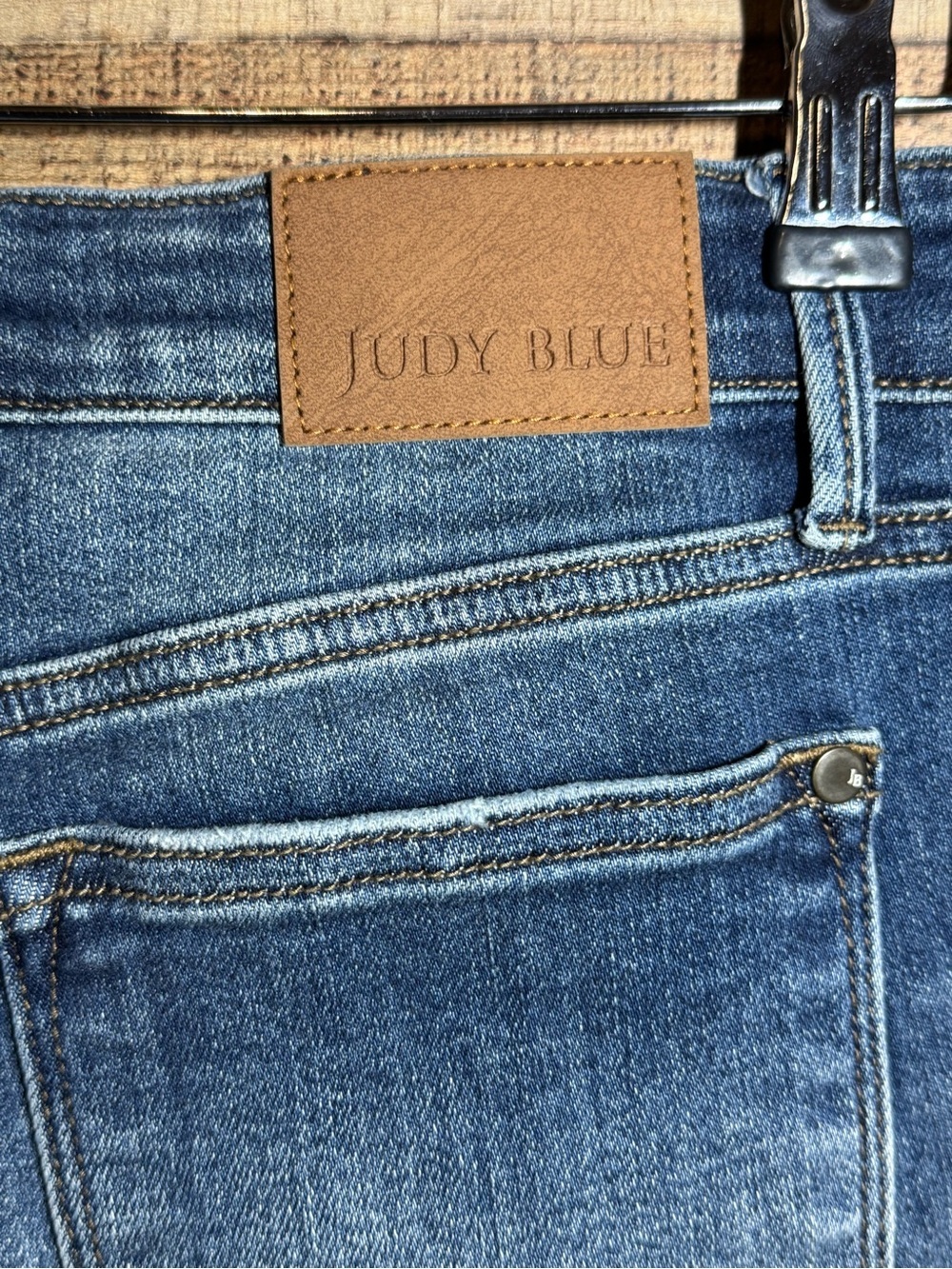Judy Blue Dad Jeans Womens 5/27 Blue High Rise Raw Hem Straight Leg Relaxed Fit - Picture 9 of 13